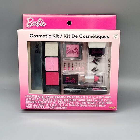 Barbie Cosmetic Kit Makeup Set Eyeshadow Lipstick Eyeliner New - Picture 4 of 4